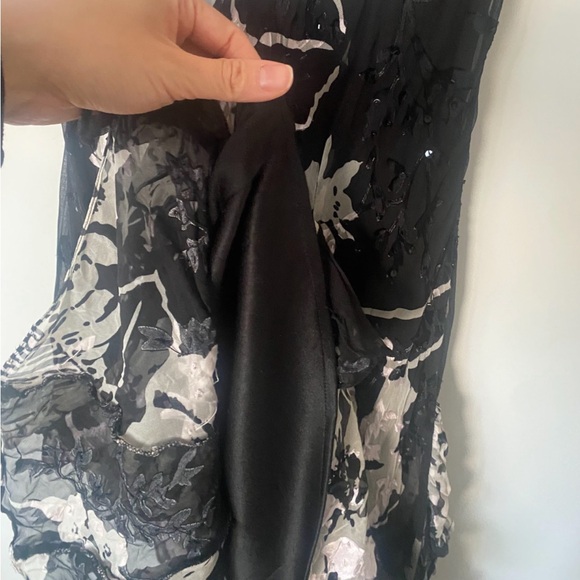 Vintage Silk Floral 90s/Y2K Cocktail Dress!! Alex Evenings Petite - Picture 14 of 16